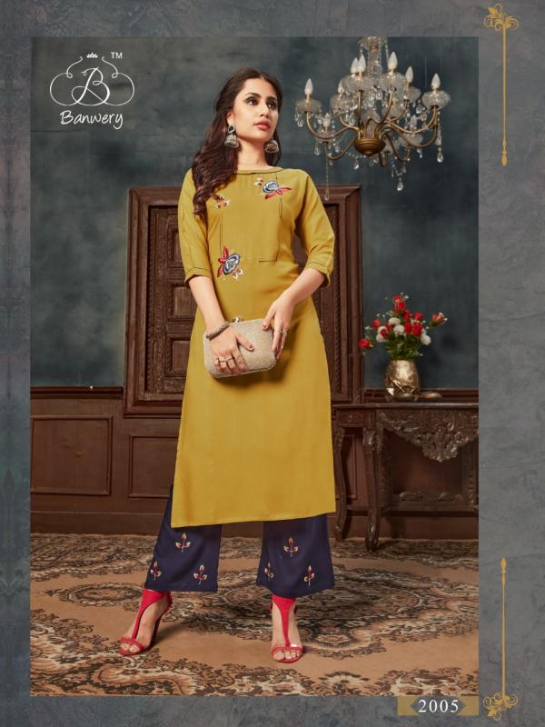 Banwery Kangana 2-Rayon-Kurti-With-Bottom